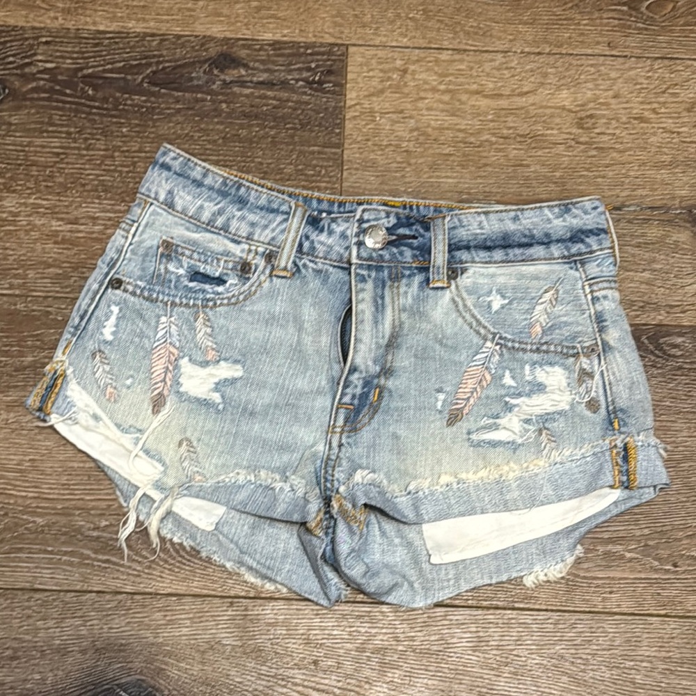 American Eagle hi‎ rise festival Jean shorts 4